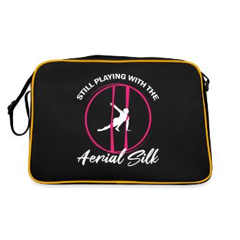 Soies aériennes pour le yoga aérien et la gymnastique aérienne - Sac Retro - noir/or - Dos