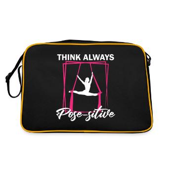 Soies aériennes pour le yoga aérien et la gymnastique aérienne - Sac Retro - noir/or - Dos