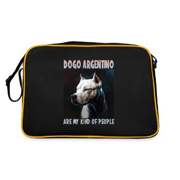 Dog Saying Dogo Argentino Design pour - Sac Retro - noir/or - Dos