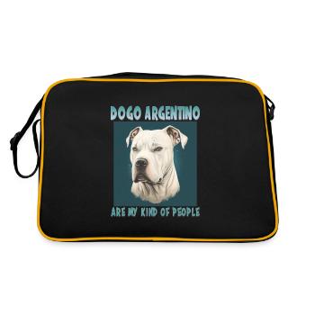 Dog Saying Dogo Argentino Design pour - Sac Retro - noir/or - Dos