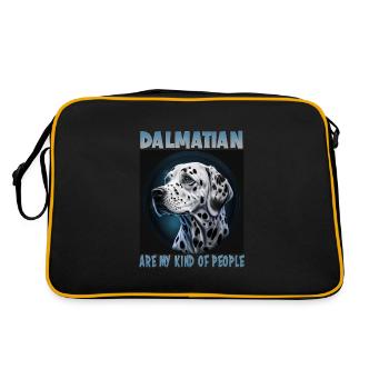 Dog saying Dalmatian design pour les amoureux des chiens - Sac Retro - noir/or - Dos
