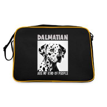 Dog saying Dalmatian design pour les amoureux des chiens - Sac Retro - noir/or - Dos