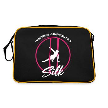 Soies aériennes pour le yoga aérien et la gymnastique aérienne - Sac Retro - noir/or - Dos