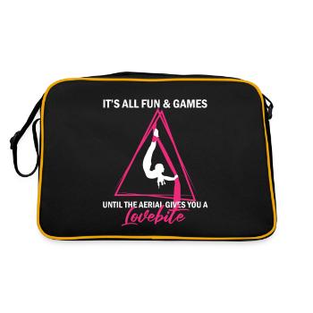 Soies aériennes pour le yoga aérien et la gymnastique aérienne - Sac Retro - noir/or - Dos
