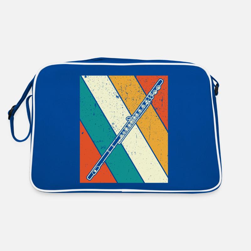 Querflöte Querflötenspieler Querflötist Retro Tasche