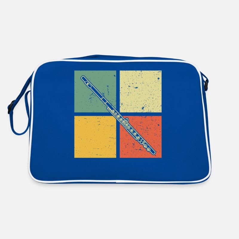Querflöte Querflötenspieler Querflötist Retro Tasche
