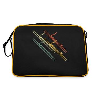 Basson Basson Bassoniste Bassoniste - Sac Retro - noir/or - Dos