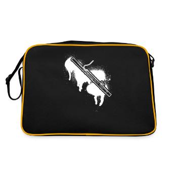 Basson Basson Bassoniste Bassoniste - Sac Retro - noir/or - Dos