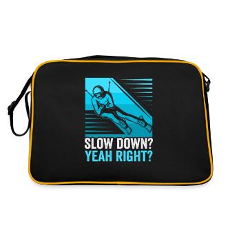 Skiers slow down? yes right? Ski - Retro Bag - black/gold - Back