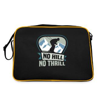 Skiers No hill no thrill Ski - Retro Bag - black/gold - Back