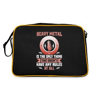 Musiciens de heavy metal dans un groupe de musique hard rock - Sac Retro - noir/or - Dos