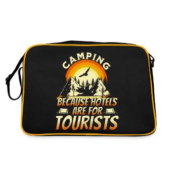 Camping because hotels are for tourists - Sac Retro - noir/or - Dos