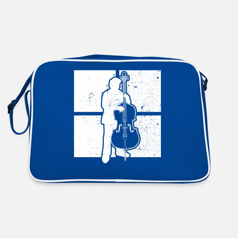 Kontrabass Kontrabassspieler Kontrabassist Retro Tasche