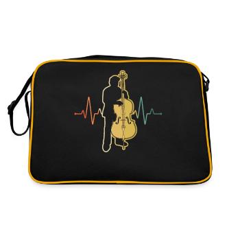 Double bass Double bass player Double bass player - Retro Bag - black/gold - Back