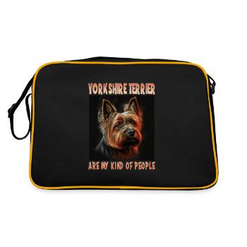 Dog Saying Yorkshire Terrier Design pour - Sac Retro - noir/or - Dos