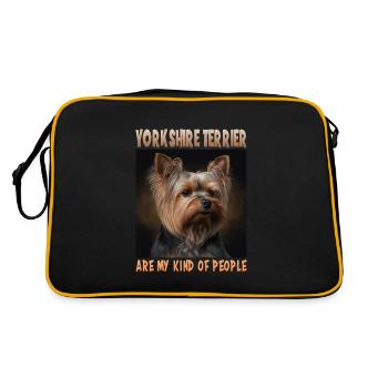 Dog Saying Yorkshire Terrier Design pour - Sac Retro - noir/or - Dos