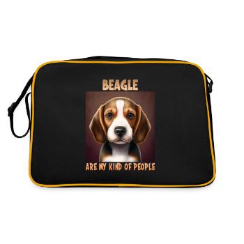 Dog Saying Beagle Design pour les amoureux des chiens - Sac Retro - noir/or - Dos