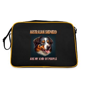 Chiens Berger australien amoureux des chiens Aussie - Sac Retro - noir/or - Dos