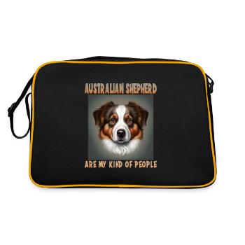 Chiens Berger australien amoureux des chiens Aussie - Sac Retro - noir/or - Dos
