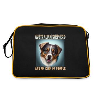 Chiens Berger australien amoureux des chiens Aussie - Sac Retro - noir/or - Dos