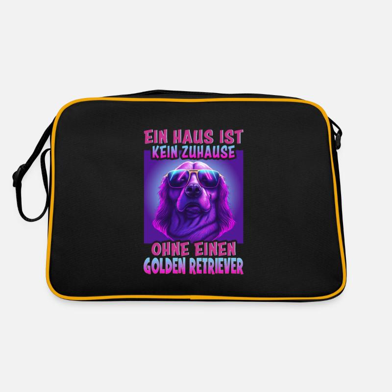 Hunde Spruch Golden Retriever Design für Retro Tasche