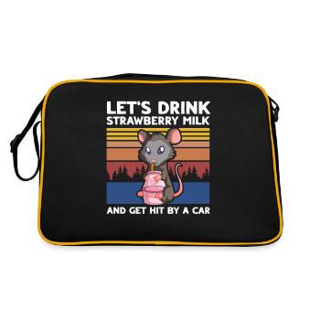 Raccoon design for possum and marsupial rat - Retro Bag - black/gold - Back