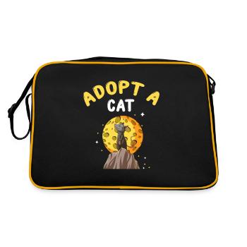 Opossum Design for raccoon fans and marsupial - Retro Bag - black/gold - Back