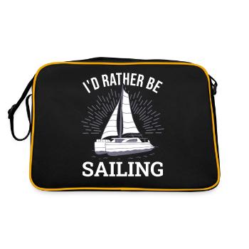 Capitaine de catamaran Je préférerais catamaran à voile - Sac Retro - noir/or - Dos