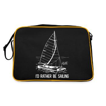 Capitaine de catamaran Je préférerais catamaran à voile - Sac Retro - noir/or - Dos