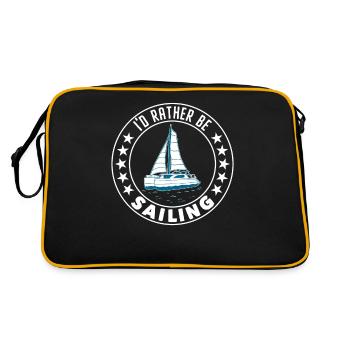 Capitaine de catamaran Je préférerais catamaran à voile - Sac Retro - noir/or - Dos