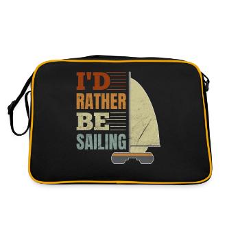 Capitaine de catamaran Je préférerais catamaran à voile - Sac Retro - noir/or - Dos