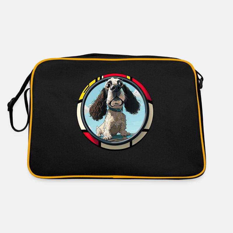 Dog Cartoon Cocker Spaniel for Dog Lovers Retro Bag