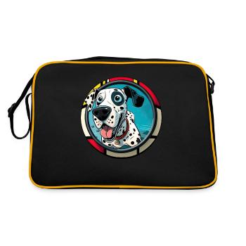 Dog saying Dalmatian design pour les amoureux des chiens - Sac Retro - noir/or - Dos