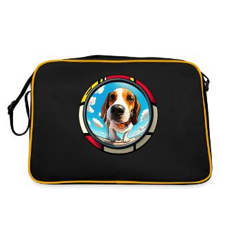 Dog Saying Beagle Design pour les amoureux des chiens - Sac Retro - noir/or - Dos