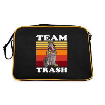 Opossum Design for raccoon fans and marsupial - Retro Bag - black/gold - Back