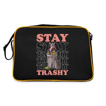 Opossum Design for raccoon fans and marsupial - Retro Bag - black/gold - Back