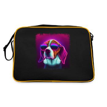 Dog Saying Beagle Design pour les amoureux des chiens - Sac Retro - noir/or - Dos
