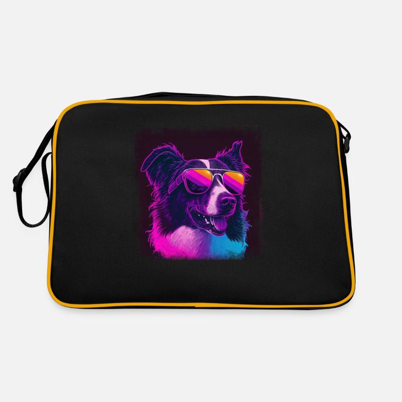 Hunde Spruch Border Collie Design Retro Tasche