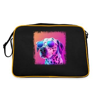 Dog saying Dalmatian design pour les amoureux des chiens - Sac Retro - noir/or - Dos