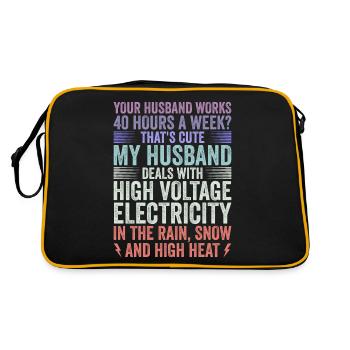 Épouse d’un électricien haute tension - Sac Retro - noir/or - Dos