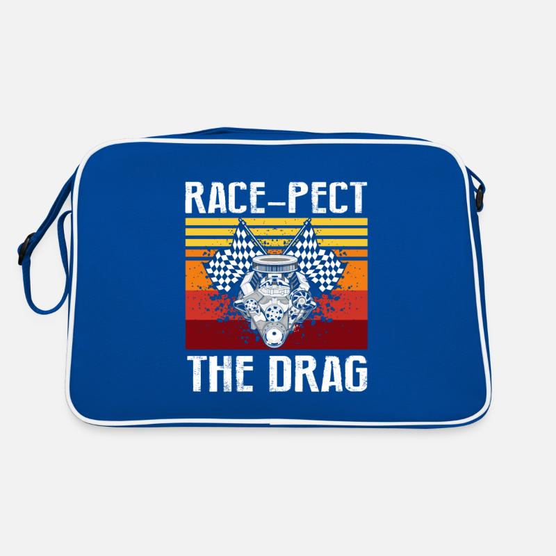 Drag Boot Design für Rennbootfahrer Retro Tasche