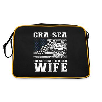 Speedboat Racing Design for Racing Boaters - Retro Bag - black/gold - Back