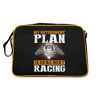 Speedboat Racing Design for Racing Boaters - Retro Bag - black/gold - Back