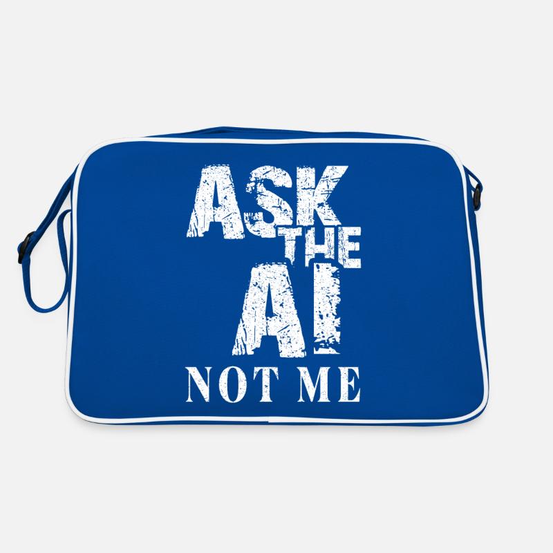 AI Künstliche Intelligenz Lustiger Nerd Spruch Retro Tasche