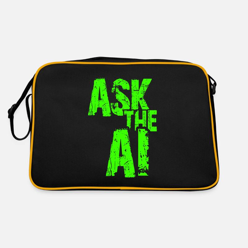 AI Künstliche Intelligenz Lustiger Nerd Spruch Retro Tasche