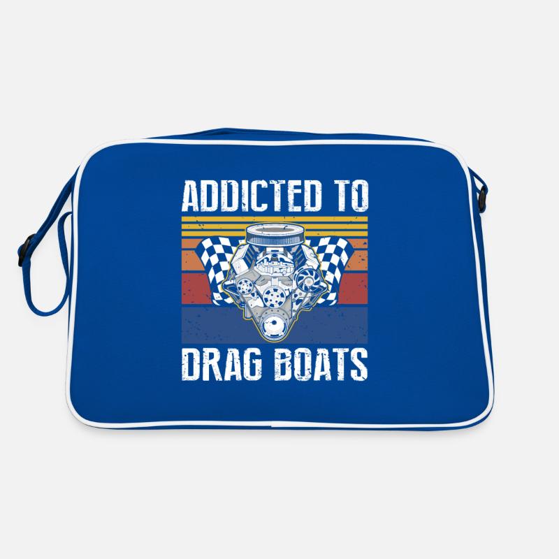Drag Boot Design für Rennbootfahrer Retro Tasche