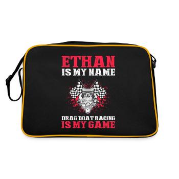 Drag boat design for racing boaters - Retro Bag - black/gold - Back