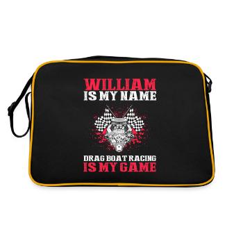 Speedboat Racing Design for Racing Boaters - Retro Bag - black/gold - Back