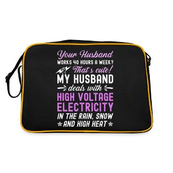 Épouse d’un électricien haute tension - Sac Retro - noir/or - Dos