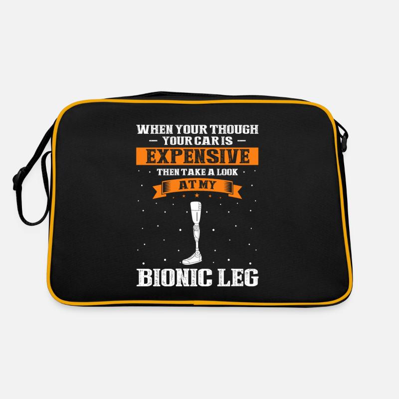 Conception de membres artificiels pour prothèse de jambe - Sac Retro - noir/or